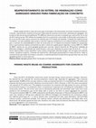 Research paper thumbnail of Reaproveitamento De Estéril De Mineração Como Agregado Graúdo Para Fabricação De Concreto