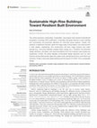 Research paper thumbnail of Sustainable High-Rise Buildings: Toward Resilient Built Environment