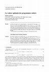 Research paper thumbnail of La valeur optimale des programmes entiers