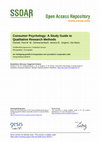 Research paper thumbnail of Consumer Psychology: A Study Guide to Qualitative Research Methods