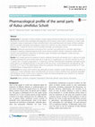 Research paper thumbnail of Pharmacological profile of the aerial parts of Rubus ulmifolius Schott