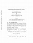 Research paper thumbnail of Diophantine Equations of Matching Games I