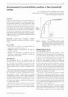 Research paper thumbnail of An assessment of current fertiliser practices in New Zealand hill country