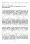 Research paper thumbnail of Migrant Crisis, a Security Challenge for the Republic of Macedonia