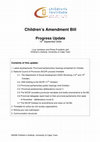 Research paper thumbnail of Children's Amendment Bill Progress Update 15 September 2006