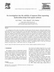 Research paper thumbnail of An investigation into the stability of aqueous films separating hydrocarbon drops from quartz surfaces