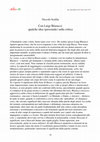 Research paper thumbnail of Con Luigi Blasucci: qualche idea (personale) sulla critica