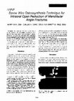 Research paper thumbnail of Screw-wire osteosynthesis technique for intraoral open reduction of mandibular angle fractures