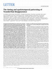 Research paper thumbnail of The timing and spatiotemporal patterning of Neanderthal disappearance