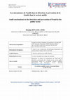 Research paper thumbnail of Les Mécanismes De L'Audit Dans La Détection et Prévention De La Fraude Dans Le Secteur Public