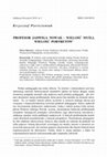 Research paper thumbnail of Profesor Jadwiga Nowak – wielość myśli, wielość portretów