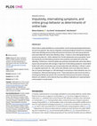 Research paper thumbnail of Impulsivity, internalizing symptoms, and online group behavior as determinants of online hate