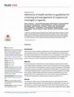 Research paper thumbnail of Adherence of health workers to guidelines for screening and management of cryptococcal meningitis in Uganda