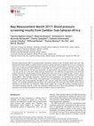 Research paper thumbnail of May Measurement Month 2017: Blood pressure screening results from Zambia—Sub-Saharan Africa