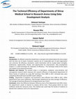 Research paper thumbnail of The Technical Efficiency of Departments of Shiraz Medical School in Research Arena Using Data Envelopment Analysis