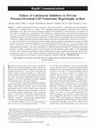 Research paper thumbnail of Failure of Calcineurin Inhibitors to Prevent Pressure-Overload Left Ventricular Hypertrophy in Rats