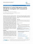 Research paper thumbnail of Mechanisms of cortical high-gamma activity (60-200 Hz) investigated with computational modeling