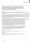 Research paper thumbnail of Patterns of polypharmacy before diagnosis of dementia: a data-driven, retrospective, population-based study with primary care electronic health records