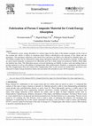 Research paper thumbnail of Fabrication of Porous Composite Material for Crash Energy Absorption