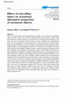 Research paper thumbnail of Effect of microfiber layers on acoustical absorptive properties of nonwoven fabrics