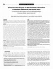 Research paper thumbnail of Is Peer Education Program An Effective Model in Prevention of Substance Addiction in High-School Teens?