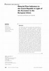 Research paper thumbnail of Material Flow Indicators in the Czech Republic in Light of the Accession to the European Union