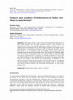 Research paper thumbnail of Culture and conduct of fatherhood in India