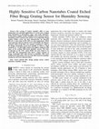 Research paper thumbnail of Highly Sensitive Carbon Nanotubes Coated Etched Fiber Bragg Grating Sensor for Humidity Sensing