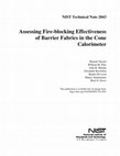 Research paper thumbnail of Assessing fire-blocking effectiveness of barrier fabrics in the cone calorimeter