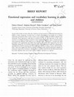 Research paper thumbnail of BRIEF REPORT Emotional expression and vocabulary learning in adults and children