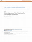 Research paper thumbnail of Relationships Among Wood Variables in Two Species of Ring-Porous Trees