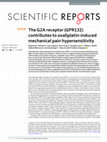 Research paper thumbnail of The G2A receptor (GPR132) contributes to oxaliplatin-induced mechanical pain hypersensitivity