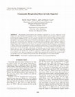 Research paper thumbnail of Community Respiration Rates in Lake Superior