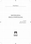 Research paper thumbnail of SOCIOLOGIA DELLA NOSTALGIA (di Fred Davis)