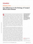 Research paper thumbnail of Sex Differences in the Etiology of Surgical Mitral Valve Disease