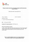 Research paper thumbnail of Fatigue strength assessment of ultra-high-strength steel fillet weld joints using 4R method