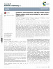 Research paper thumbnail of Synthesis, characterization and DFT studies of zinc-doped copper oxide nanocrystals for gas sensing applications