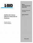 Research paper thumbnail of Análisis de la fuerza laboral en educación en Honduras