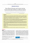 Research paper thumbnail of Bone Mineral Density and Content among Iranian Elite Male Athletes in Different Sports