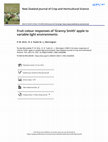 Research paper thumbnail of Fruit colour responses of ‘Granny Smith’ apple to variable light environments