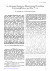 Research paper thumbnail of An Automated Greenhouse Monitoring and Controlling System using Sensors and Solar Power