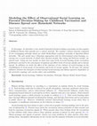 Research paper thumbnail of Modeling the Effect of Observational Social Learning on Parental Decision-Making for Childhood Vaccination and Diseases Spread over Household Networks