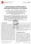 Research paper thumbnail of Photoluminescence and Raman Study of Well-Aligned ZnO Nanorods on <I>p</I>-Si Substrate