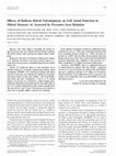 Research paper thumbnail of Effects of balloon mitral valvuloplasty on left atrial function in mitral stenosis as assessed by pressure–area relation