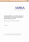 Research paper thumbnail of Technical Efficiency of Water Boards in South Africa: A Costing and Pricing Benchmarking Exercise