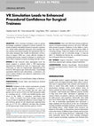 Research paper thumbnail of VR Simulation Leads to Enhanced Procedural Confidence for Surgical Trainees