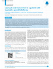 Research paper thumbnail of Unusual cord transection in a patient with traumatic spondylolisthesis