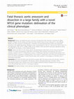 Research paper thumbnail of Fatal thoracic aortic aneurysm and dissection in a large family with a novel MYLK gene mutation: delineation of the clinical phenotype