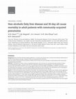 Research paper thumbnail of Non-alcoholic fatty liver disease and 30-day all-cause mortality in adult patients with community-acquired pneumonia