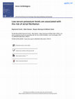 Research paper thumbnail of Low serum potassium levels are associated with the risk of atrial fibrillation